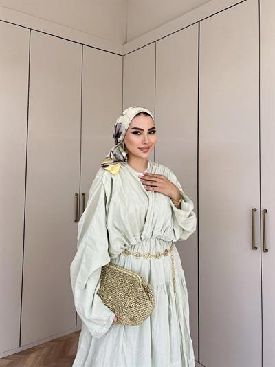 Ema Vual Elbise - Su Yeşil