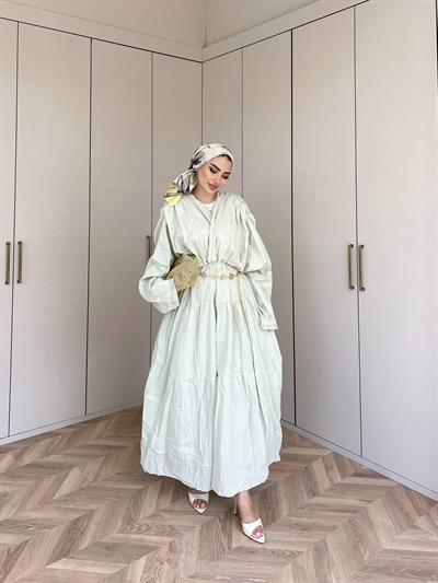 Ema Vual Elbise - Su Yeşil