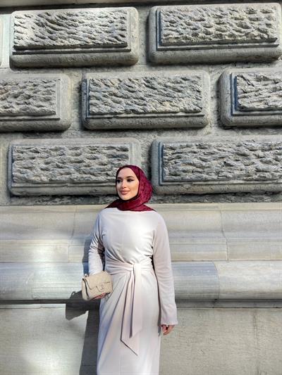 Enno Krep Elbise - BEJ