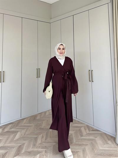 Ferah Kimona Takım - Bordo