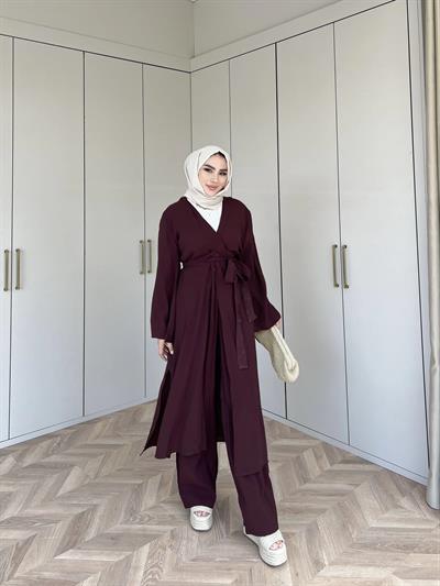 Ferah Kimona Takım - Bordo