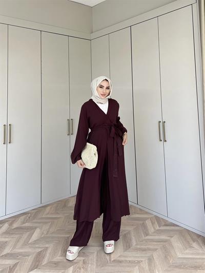 Ferah Kimona Takım - Bordo