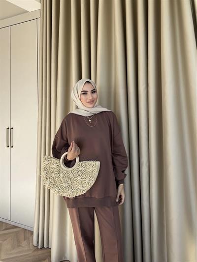 Han İki İplik Takım - Kahve