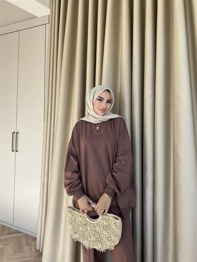 Han İki İplik Takım - Kahve