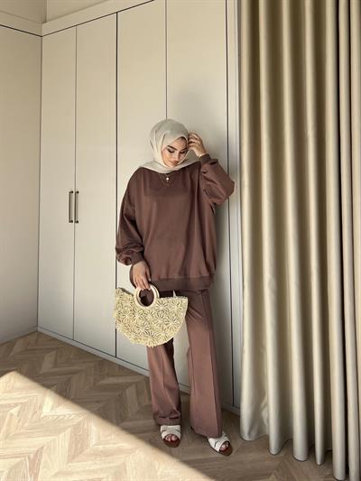 Han İki İplik Takım - Kahve