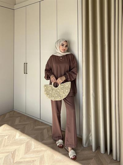 Han İki İplik Takım - Kahve