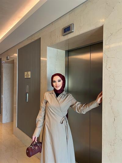 Havas Çapraz Elbise - Sütlü Kahve