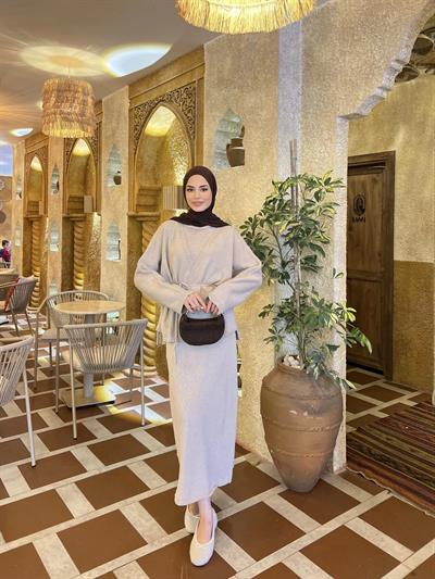 Hırkalı Elbise - Bej (ÖN SİPARİŞ)