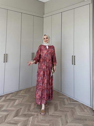 İzmir Etnik Elbise - Bordo