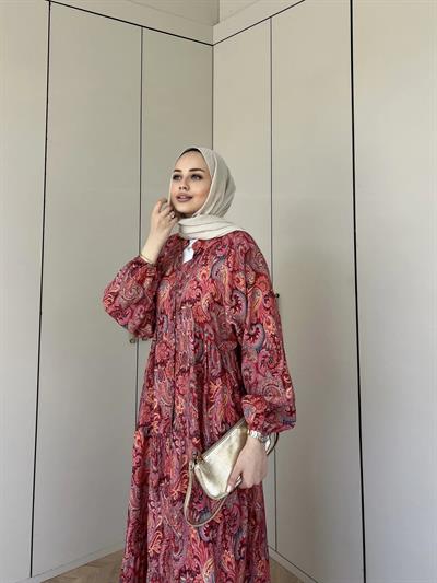 İzmir Etnik Elbise - Bordo