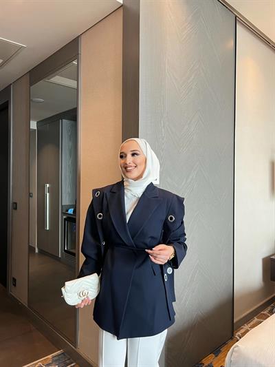 Kuşgözlü Vera Ceket - Lacivert