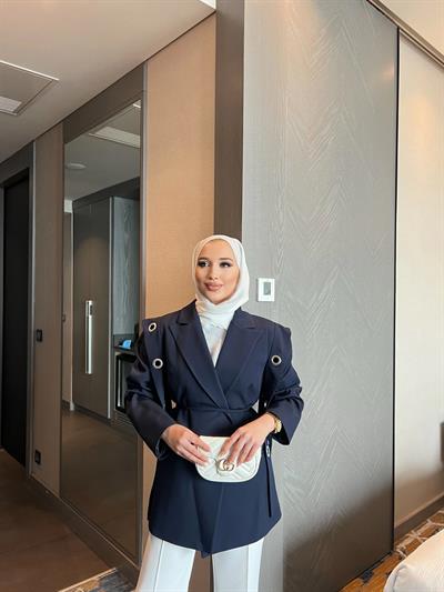 Kuşgözlü Vera Ceket - Lacivert