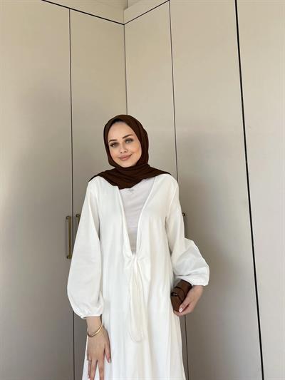 Liva Kimona Elbise - Beyaz