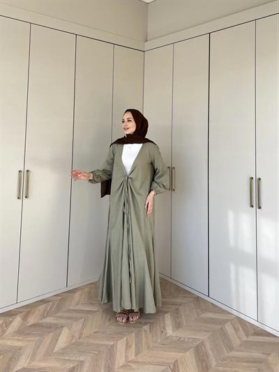 Liva Kimona Elbise - Yeşil