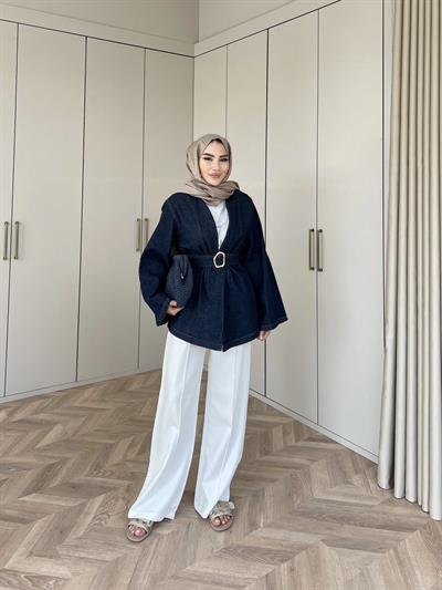 Meriç Kot Ceket -Mavi