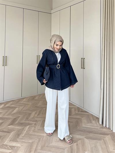 Meriç Kot Ceket -Mavi