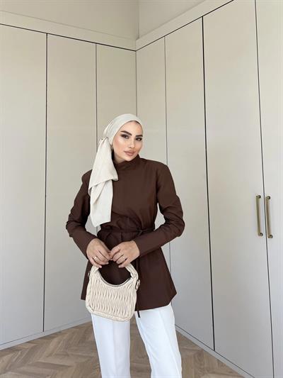 Mirra Gömlek - Kahve