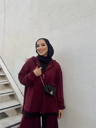 Oversize Silla Takım Bordo