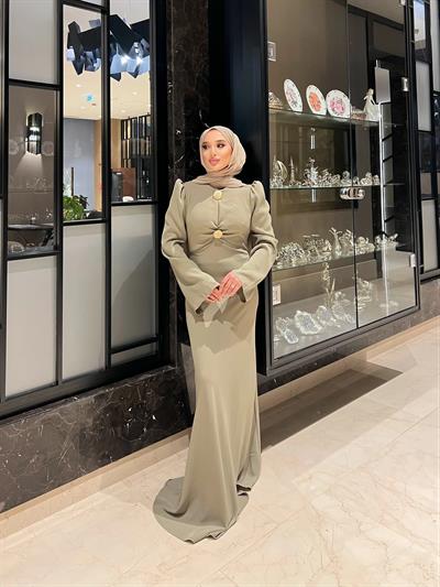 Paris Düz Elbise Çimen Yeşil