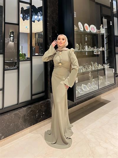 Paris Düz Elbise Çimen Yeşil