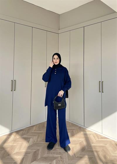 Polo Yaka Triko Takım - Lacivert