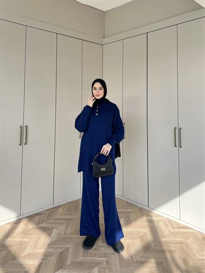 Polo Yaka Triko Takım - Lacivert