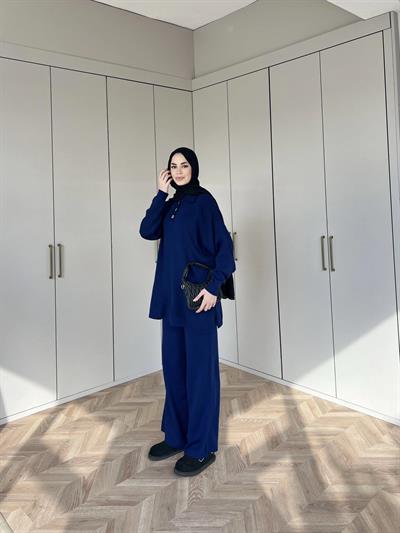 Polo Yaka Triko Takım - Lacivert