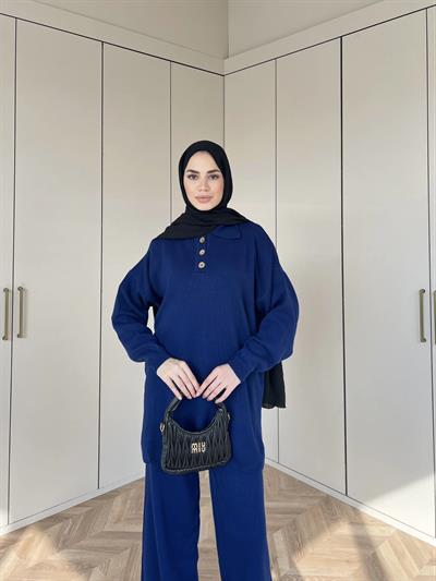 Polo Yaka Triko Takım - Lacivert