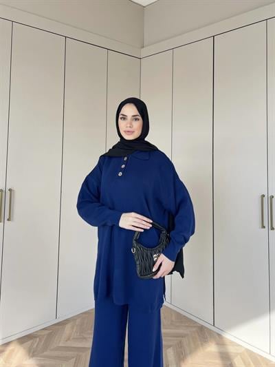 Polo Yaka Triko Takım - Lacivert