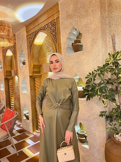 Selvi Deri Elbise - Yeşil