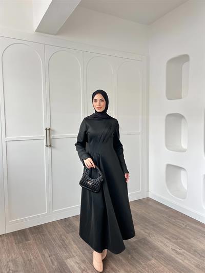 Şila Scuba Elbise -Siyah