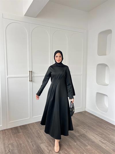 Şila Scuba Elbise -Siyah