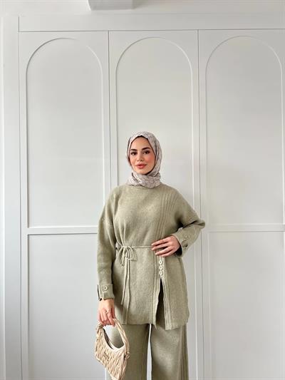 Vadi Düğmeli Takım - Çağla