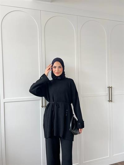 Vadi Düğmeli Takım - Siyah