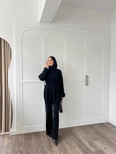 Vadi Düğmeli Takım - Siyah