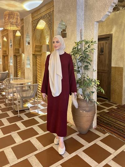 Yumoş Elbise - Bordo