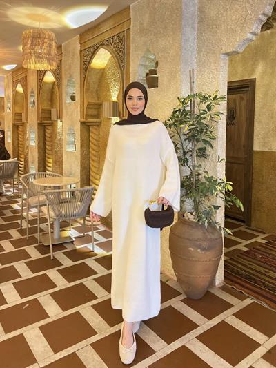 Yumoş Elbise - Ekru