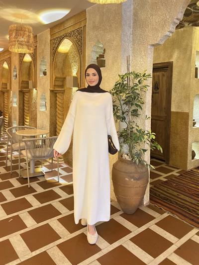 Yumoş Elbise - Ekru