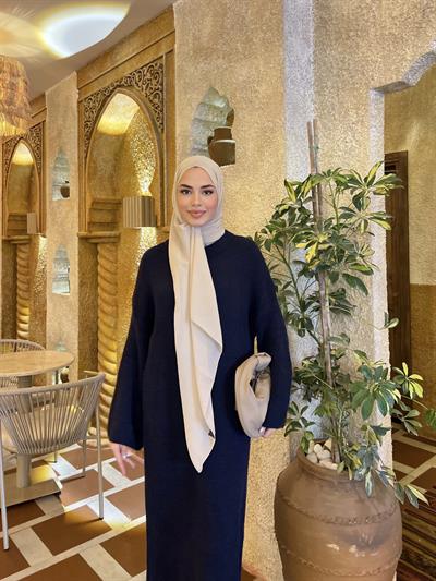 Yumoş Elbise - Lacivert