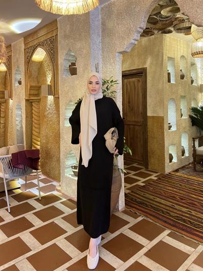 Yumoş Elbise - Siyah