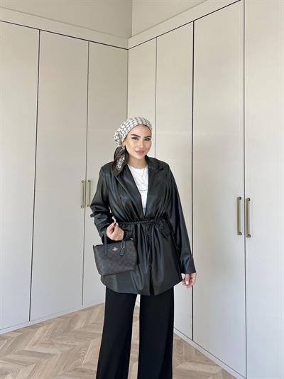 Zra Deri Ceket - Siyah