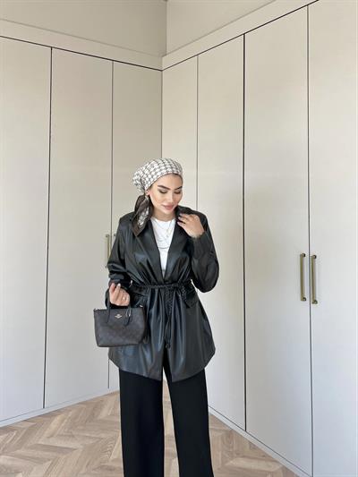 Zra Deri Ceket - Siyah