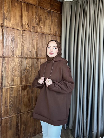 Aden 3 İplik Sweat - Acı Kahve