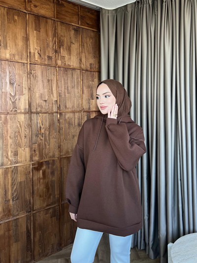 Aden 3 İplik Sweat - Acı Kahve