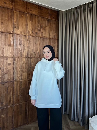 Aden 3 İplik Sweat - Beyaz