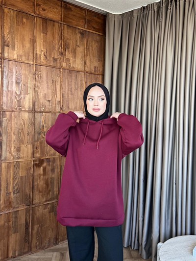 Aden 3 İplik Sweat - Bordo