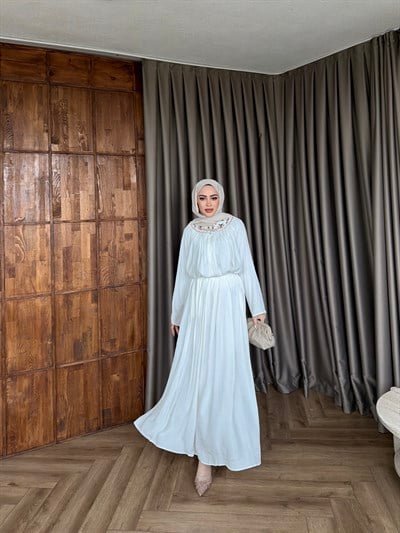 Alaçatı Etekli Takım - Beyaz