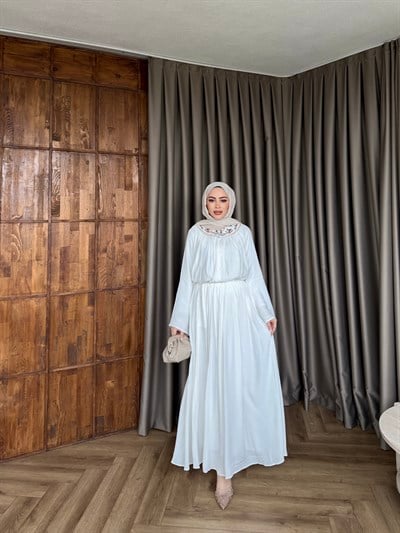 Alaçatı Etekli Takım - Beyaz