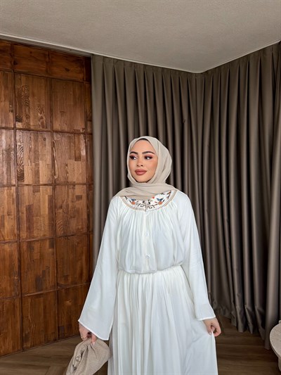 Alaçatı Etekli Takım - Beyaz