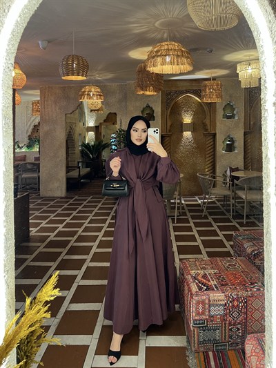 Alin Tensel Elbise - Mürdüm 